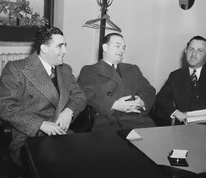Arrogance Prints: Abe Reles Laughing with Martin Goldstein