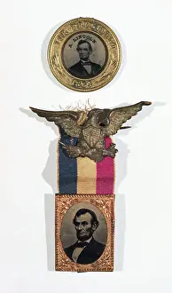 Message Pin Prints: Abraham Lincoln Campaign Badges