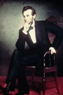 Hand On Chin Prints: Abraham Lincoln by George Peter Alexander Healy