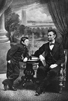 Images Dated 4th July 2018: Abraham Lincoln with his son Thomas