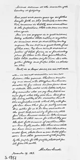 Handwriting Prints: Abraham Lincoln's Gettysburg Address Speech Notes