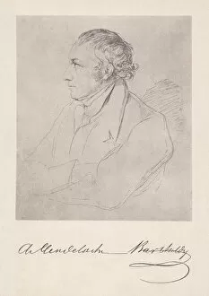 Famous Music Composers Gallery: Abraham Mendelssohn Bartholdy (1776-1835, German banker, collotype, published in 1882