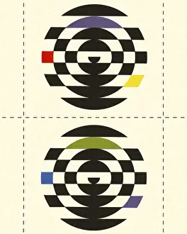 Round Prints: Two Abstract Circles