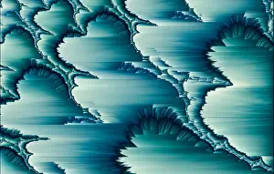 Abstract Distorted Blue Green Fractal Glitch Texture Colorful Background. Geometric Futuristic