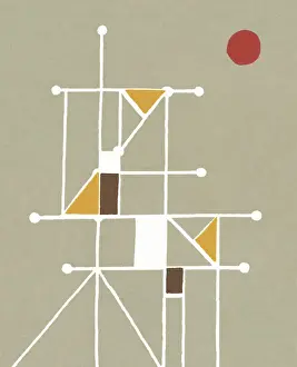 Geometric Shape Prints: Abstract Grid