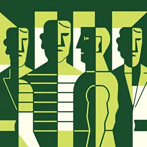 Small Group Prints: Abstract Men