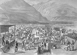 Original Date Prints: Abyssinian Expedition of 1868, British troops at the waterhole in Zulla