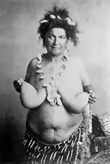Abyssinian Woman Holding Breasts
