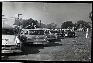 Santa Ana Prints: Accident-Damaged Cars Parked