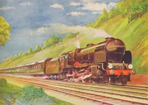Public Transport Prints: The Ace Atlantic Coast Express, S.R. in Weybridge Cutting, 1940
