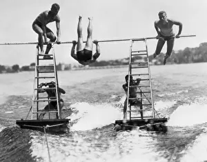 Acrobat Prints: Acrobats on lake