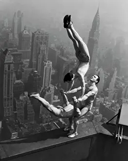 Handstand Prints: Acrobats Performing on the Empire State Building
