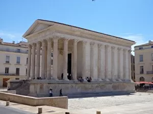 Images Dated 11th June 2013: Acropole La Maison Carree of Nimes in France
