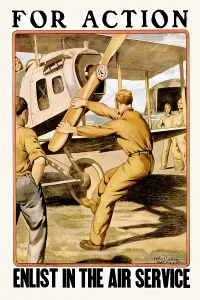 Enlistment Prints: For action enlist in the Air Service