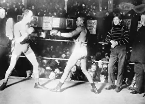 Announcer Prints: Action Mike Sullivan Fighting Joe Gans