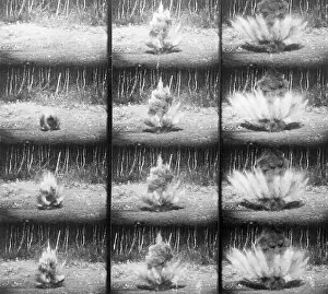 Explosion Prints: Action Series Of Mine Going Off
