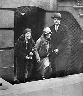 Activists Hannah M. Stone and Margaret Sanger Walking up Steps
