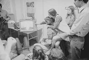 Activists Watching President Nixon on Television