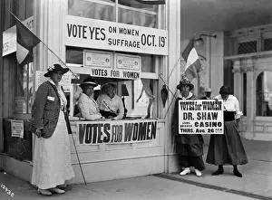Womens Suffrage Prints: Activists at Women's Suffrage Booth