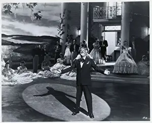 Deceit Prints: Actor Al Jolson in Black Face Performing with Cast