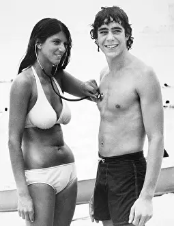 Comforting Prints: Actor Barry Williams Being Examined by Doctor