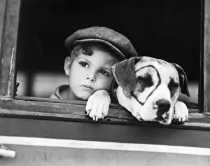 Vehicle Door Prints: Actor Dickie Moore and Pete The Pup