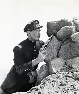 Landforms Prints: Actor Errol Flynn in Movie as a Military Officer