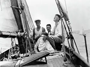 Schooner Prints: Actor Errol Flynn and Schooner Crew