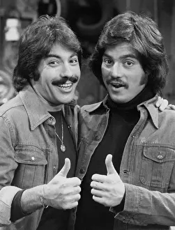 Actor Freddie Prinze Posing with Singer Tony Orlando as Lookalikes