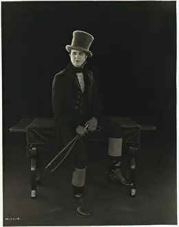 Actor Irving Cummings Wearing Fur Top Hat