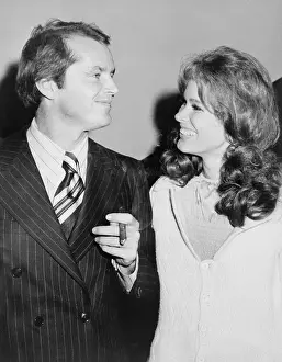 Actor Jack Nicholson with Cigar Alongside Actress Karen Black