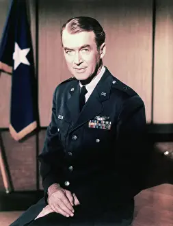 Reserves Prints: Actor James Stewart Wearing Brigadier General Uniform