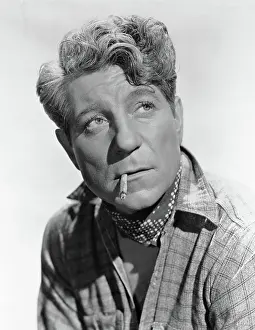 Actor Jean Gabin Smoking Cigarette