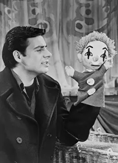 Actor Jerry Orbach with Hand Puppet During Play