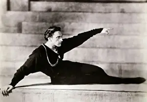 Actor John Barrymore in Hamlet Scene