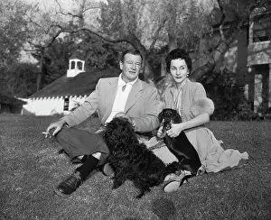 Actor John Wayne and Wife Pilar Wayne