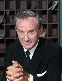Actor Jonathan Harris near Mailboxes