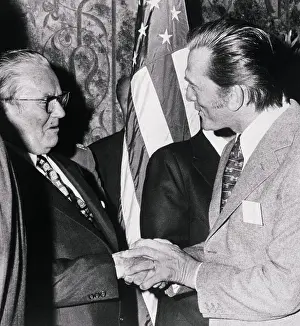 Actor Kirk Douglas Greeting Yugoslav Leader Josip Broz Tito