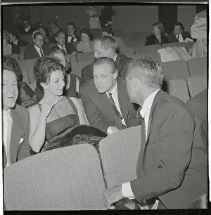 Actor Marlan Brando Chatting with Joan Collins and Cary Grant