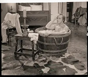 Clean Prints: Actor Ricardo Montalban Taking Bath