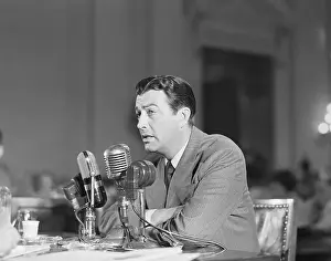 Witness Prints: Actor Robert Taylor Testifying at Hearing