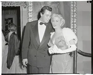 Actor Rock Hudson and Actor Marilyn Maxwell
