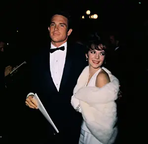 Actor Warren Beatty and Actress Natalie Wood at Academy Awards