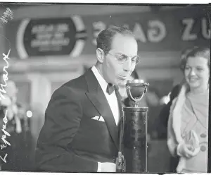 Actor Zeppo Mark at Microphone