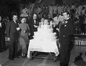 Cake Prints: Actors Cutting a Cake