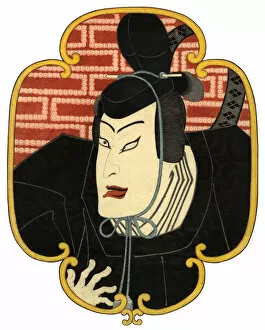 Actors Face Traditional Japanese Woodblock
