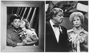 Actors Jackie Gleason and Audrey Meadows in The Honeymooners