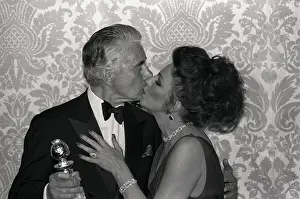 Actors Joan Collins and John Foresythe