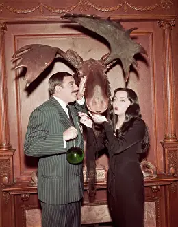 Suits Prints: Actors John Astin and Carolyn Jones as Gomez and Morticia Addams