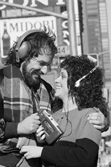 Sharing Prints: Two Actors Listening to Walkman